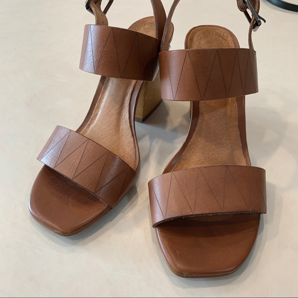 Madewell Willa Wood Block Heel Sandal. Size 6